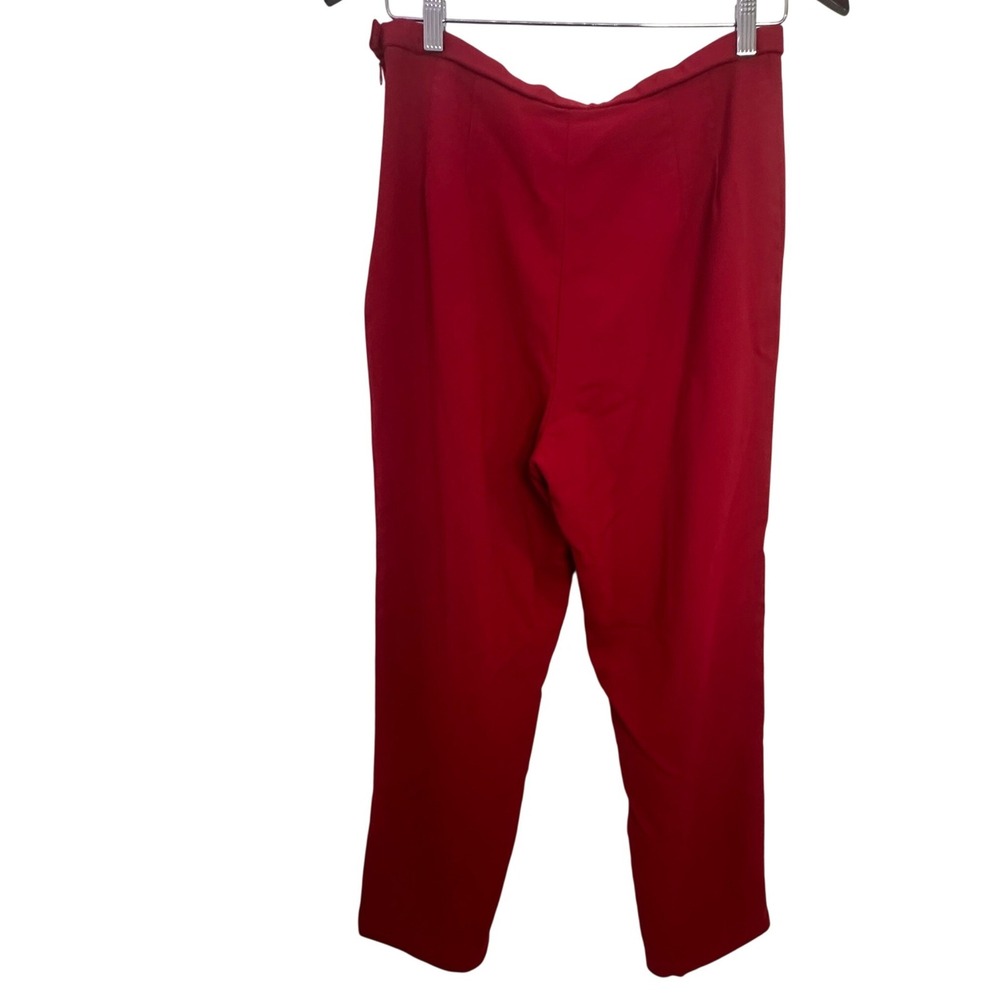 Pendleton Womens Red 100% Virgin Wool Straight Leg Trousers Pants Size 12 USA - Picture 8 of 8